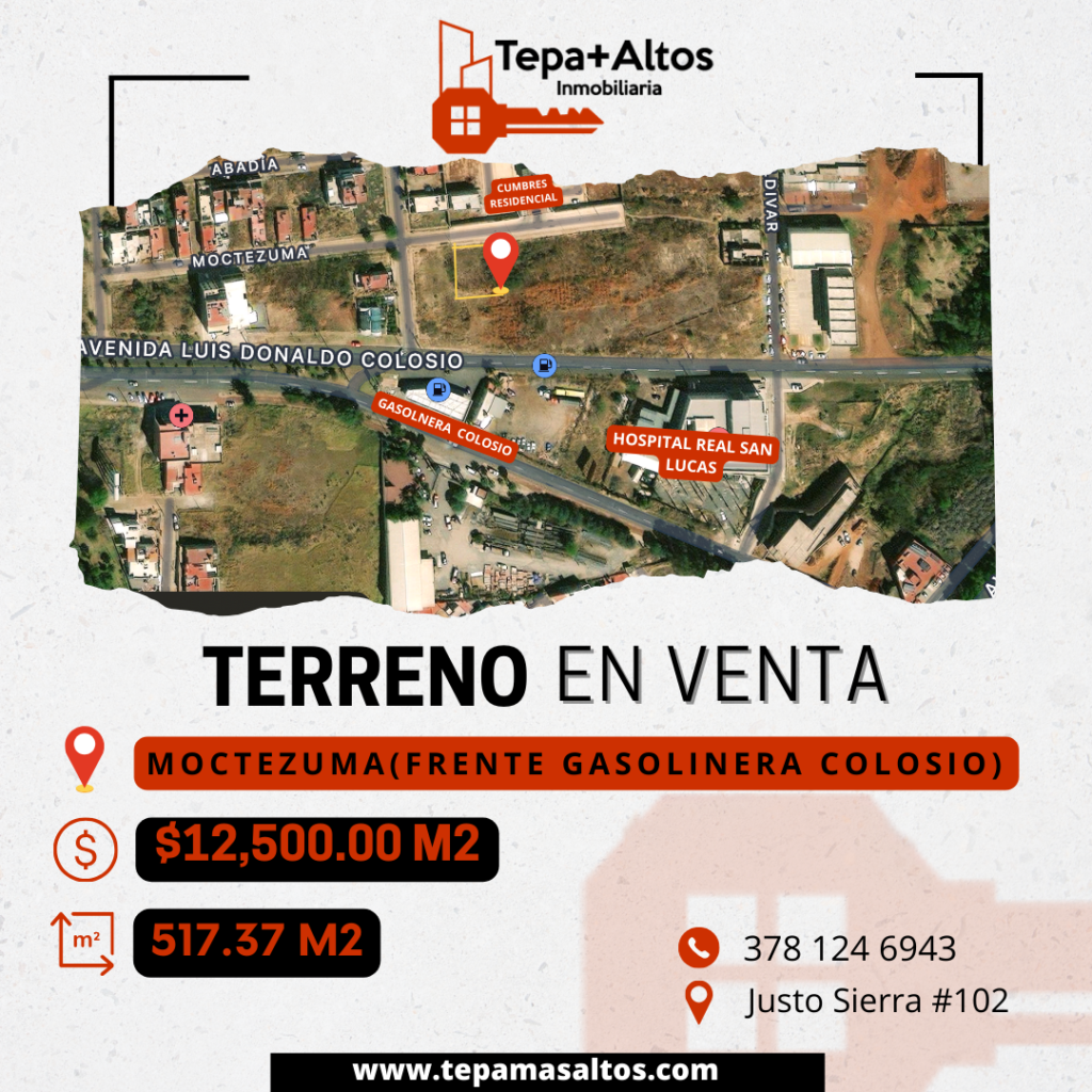 TERRENO EN VENTA CALLE  MOCTEZUMA